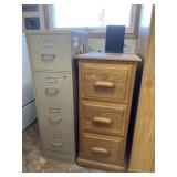 Wood and steel file cabinets no key with steel