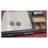 Unmarked sterling silver with turquoise earrings