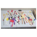 Kitchen utensils including Tupperware
