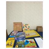 Candy Land, older Twister games, puzzles and