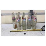16oz Pepsi-Cola swirl glass bottles