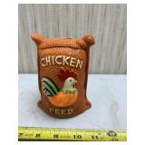 Chicken Feed coin bank.