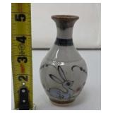 Hand Painted Vase Mexico Signed