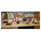 Glassware, wooden chicken, coffee cups and more