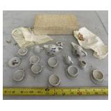 Japan mini tea set, box and doll shirt.