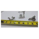 Vintage Spoontiques 390, 383, PP743 Pewter Teddy