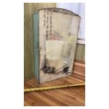 Vtg Metal Medicine Cabinet w/ Mirror