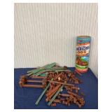 Original Axe- Hewn log blocks.