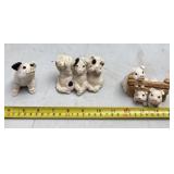 Stone Critters pig figurines.