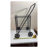 Black, heavy-duty, folding utility or shopping