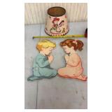 1950s Dolly Toy Company praying children wall