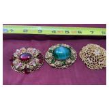 Brooches  Marked vintage West Germany filigree