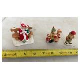 Lefton ceramic Christmas figurines, 91 and others