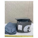 Sleep Number cotton sheet set in navy blue color