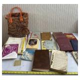 Hymn books and carry bag.