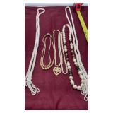 Beaded Pearl like necklaces