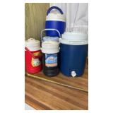 6 Water Cooler Jugs-Igloo, Gott, Coleman,