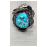 vintage Navajo sterling silver turquoise ring
