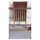Montgomery Wards Vintage Washboard, Wooden, Brass
