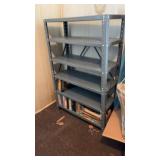 Metal Shelving with contents