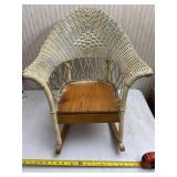 Kids wicker rocking chair some wicker coming