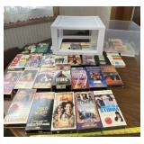 VHS movies including Dances With Wolves.