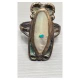 vintage Navajo sterling silver ring featuring