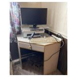 Corner computer desk and Acer monitor witu