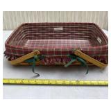 Longaberger basket 1997 with cloth and plastic