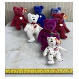 Seven Beanie Babies