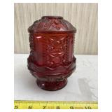 Indiana Glass Fairy Lamp in Stars and Bars