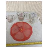 Fire King and Anchor Hocking measuring cups with