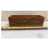 Kraft American 2 lb wooden cheese box,