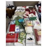 Christmas towels and table cloths.