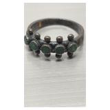 Sterling silver turquoise ring marked size 7,306g