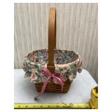 Longaberger basket with cloth and plastic liners