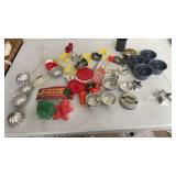 Cookie cutters, some vintage mini Bundt pans