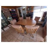 Chromcraft 57x40x 29 Table & 6 Chairs One is Broke