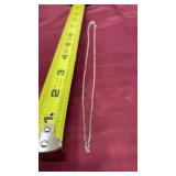 Sterling silver necklace marked 925, 16  inches