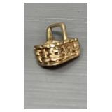 14 karat gold basket pendant 1.3 g