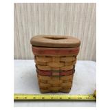 Wood heart top Longaberger basket 1990