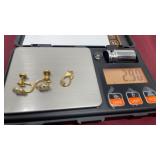 1/20 12 karat gold earrings 10 karat GF pendant