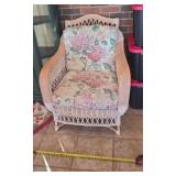 Wicker Chair With Cushions & Pillows