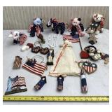 Star themed Beanie Babies, flags and decor.