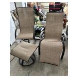 Patio Furniture-Lounger, Chair & Footstool,