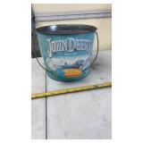 John Deere Galvanized Bucket Corn Cob Handle