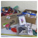 Gift bags, holiday cards and heart silicone mold.