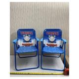 Two childï¿½s Thomas the Train fold up chairs.