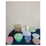 Tupperware and Pampered Chef containers with