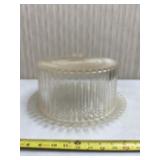 Mid Century Acrylic cake plate with dome cover.